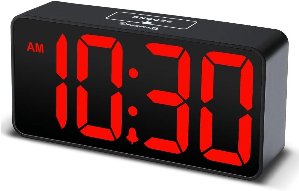 User-Friendly Digital Clock with Jumbo Numbers, USB Charging & Adjustable Volume