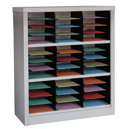 Horizontal Literature Organizer 36 Compartments, Tan, 5Cry4