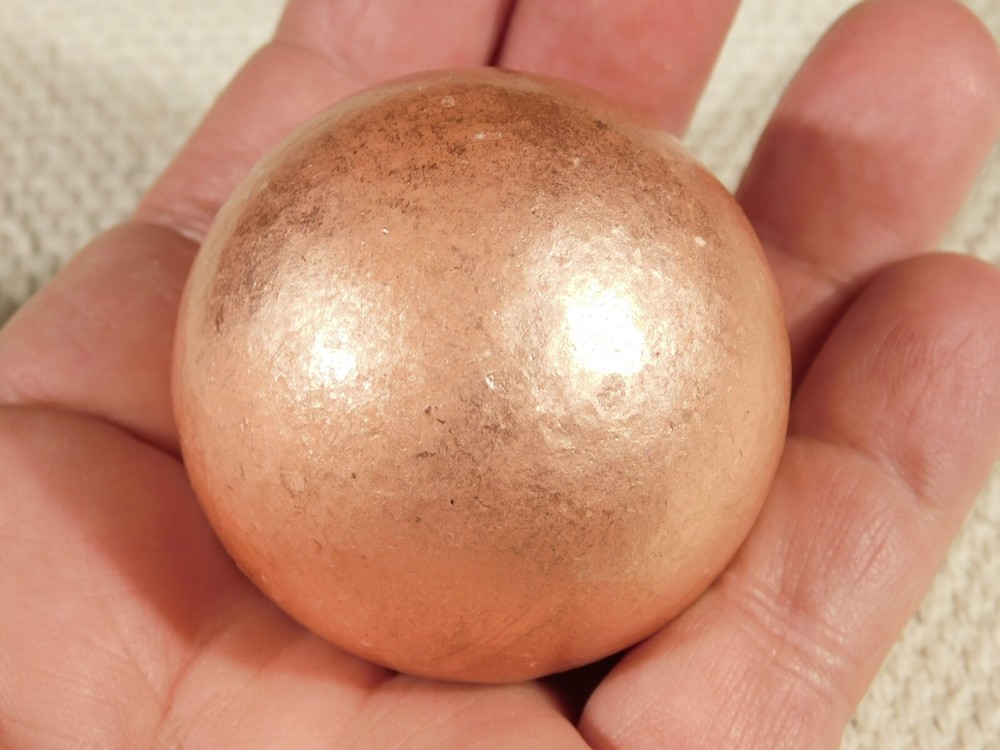 BIG! Super Heavy Solid COPPER SPHERE From Michigan 589gr