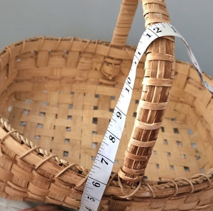 Handcrafted wicker basket vintage
