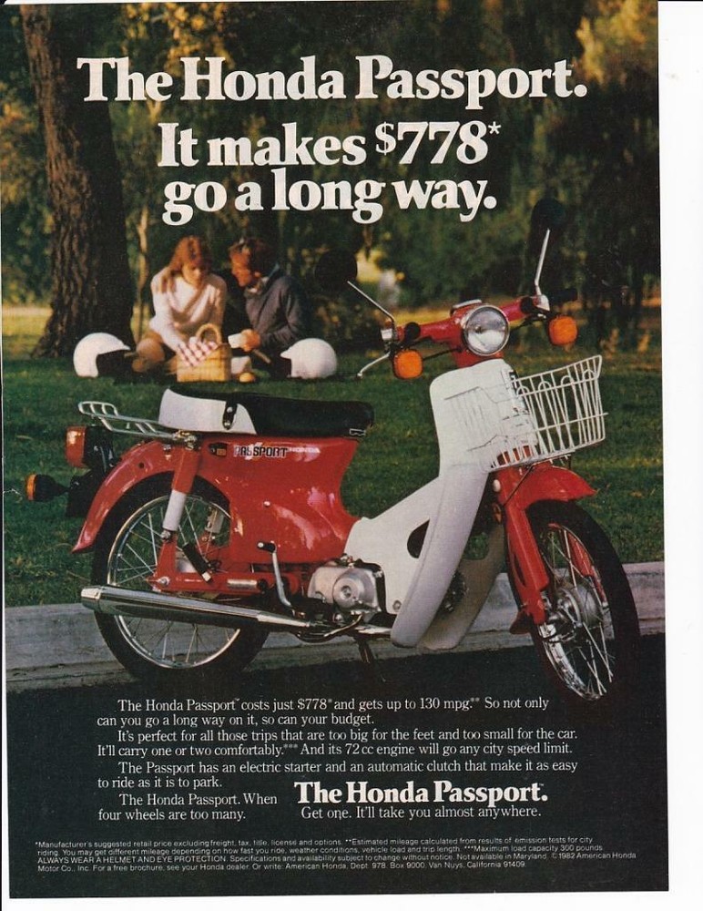 1982 Honda Passport Motorcycle Ad