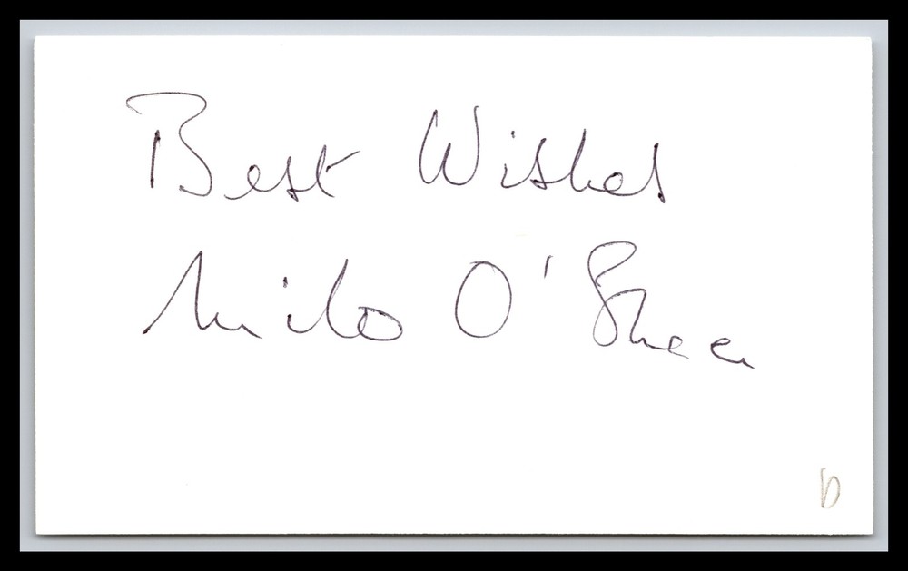 Milo O Shea - Actor - 3x5 Card - Signed / Autograph (b)