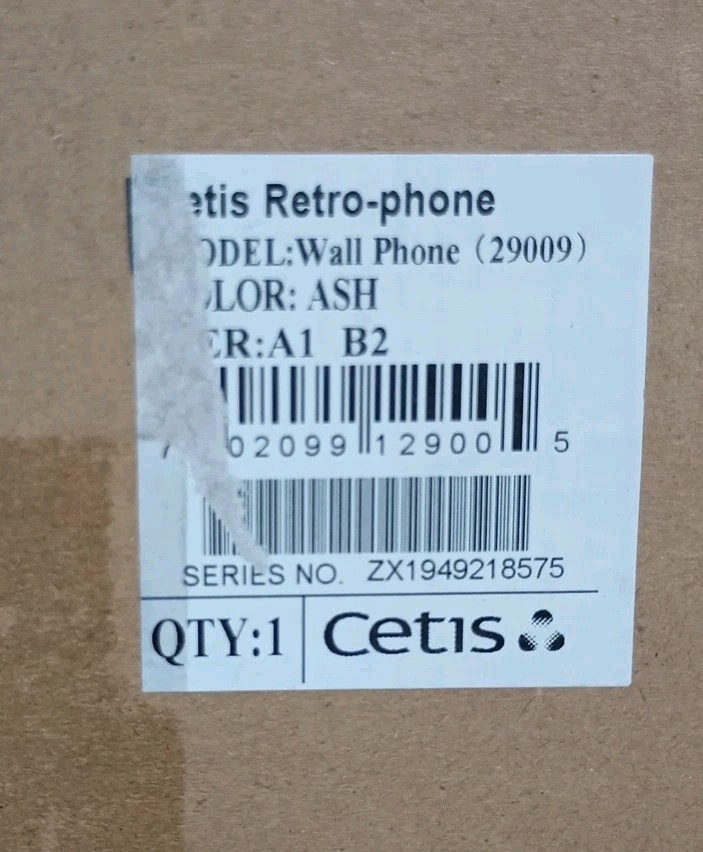 Cetis 29009 Single Line Retro Wall Phone Ash