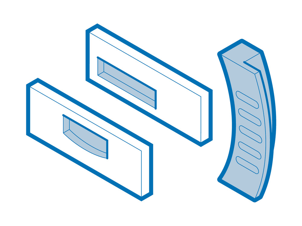 Midea 12176000010493 Handle Front 1/2" Plastic Replacement Part