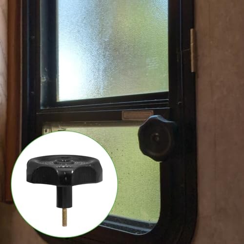 3 Sets Black RV Window and Vent Knob, 1" Shaft Camper Replacement Hardware