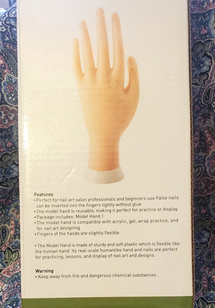 Practice L Hand- Soft Plastic Acrylic Nails, Manicures, Etc.