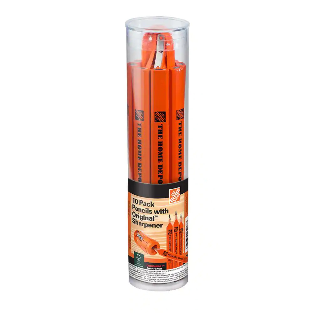 Carpenter Pencils with Original Sharpener (10-Pack) 2 Case
