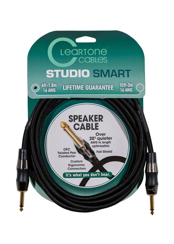 Cleartone 6-Foot Studio Smart Speaker Cable, 16 AWG - 2 Pack