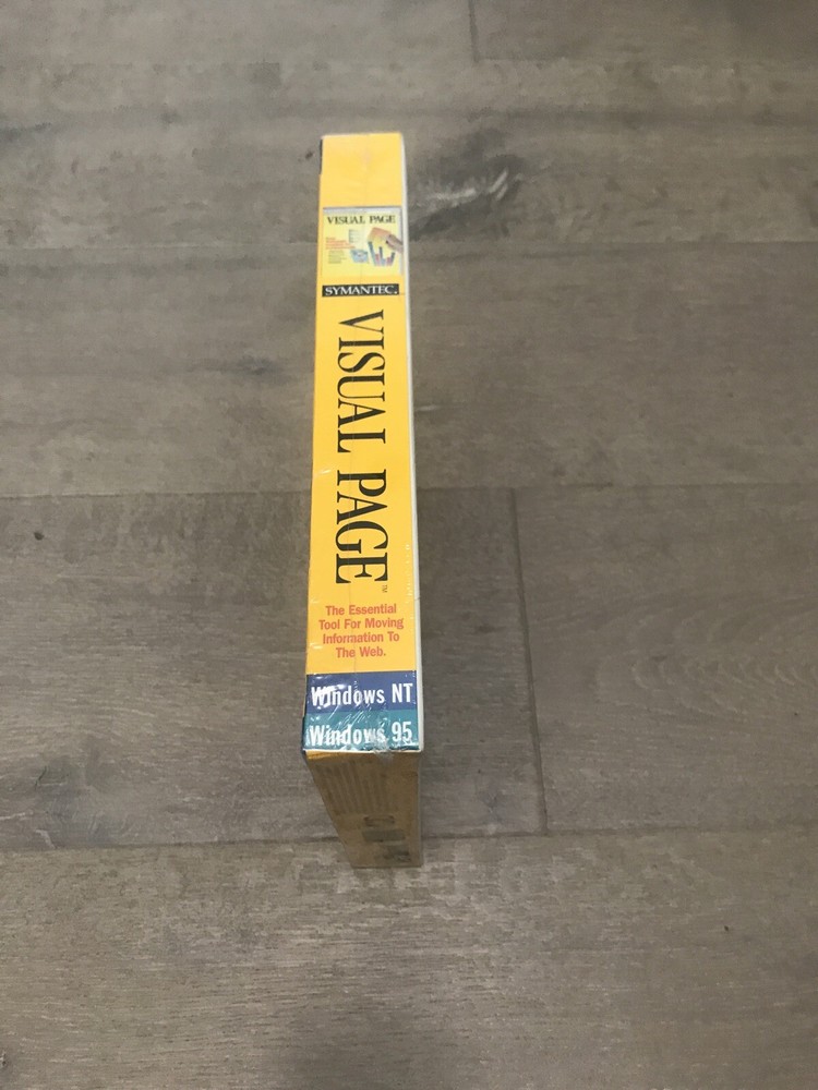 Window 95 New In Box Software Symantec Visual Page PC CD create web pages