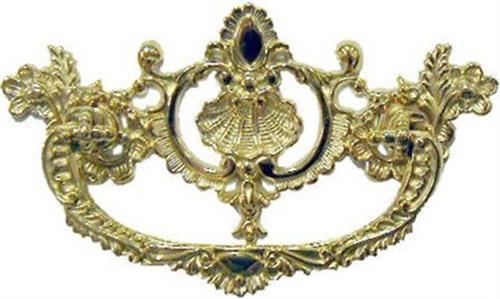 (12 Pack) 3" Victorian Style Shell Bail Pull Cast Brass