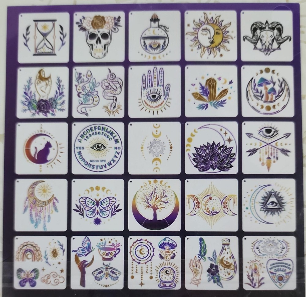 6'' DIVINATION MEDIUM 25 PIECE STENCIL