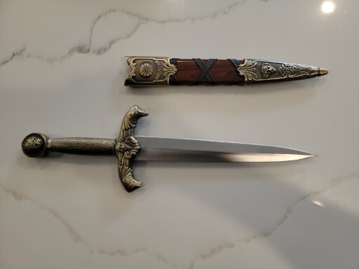 King Arthur’s Dagger - Double Edged Blade - New