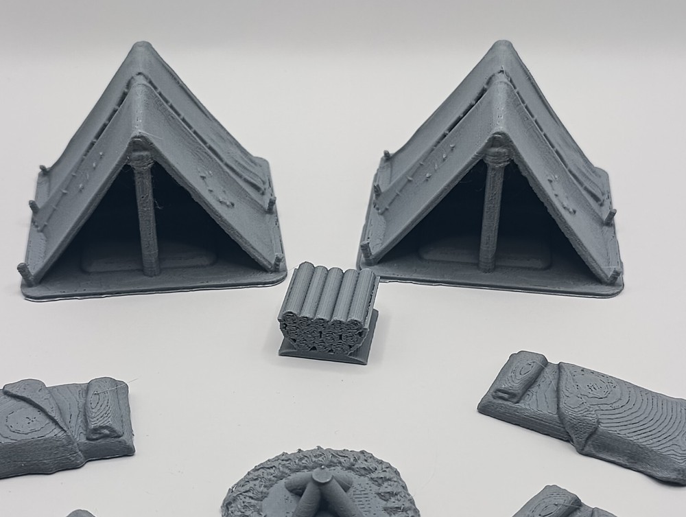 3D Printed Camp Set (28mm-32mm Scale)