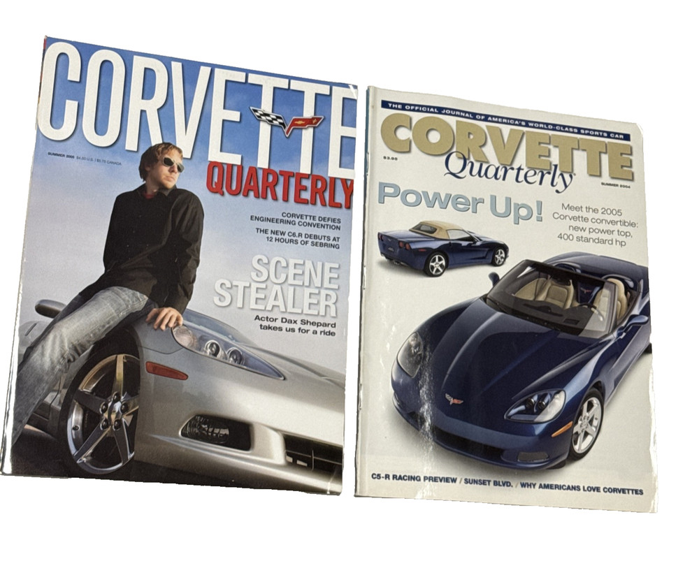 CORVETTE QUARTERLY 2005 actor Dax Shepard article and 2004 Power Up!