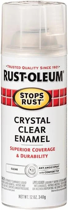 Rust-Oleum 7701830-6PK Stops Rust Spray Paint, 12 oz, Gloss Crystal Clear, 6 Pac