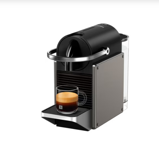 Nespresso Pixie Coffee Maker Titan Redesign Compact Fast Heat Espresso Machine