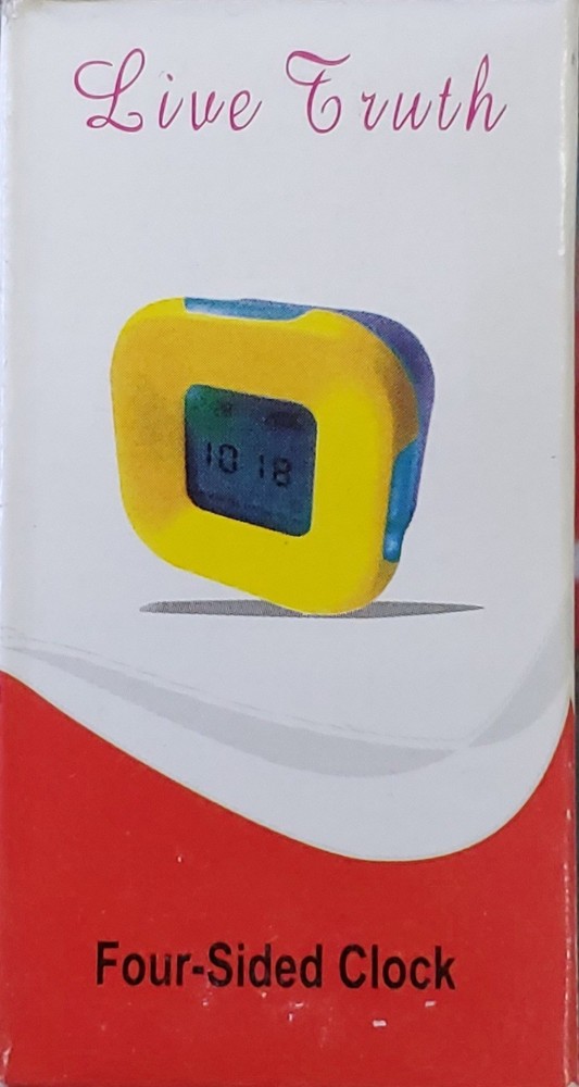 Live Truth Four-Sided Digital Clock Multifunctional Rotating Display With Light