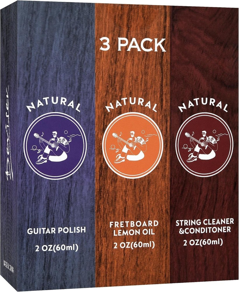 Professional Guitar Maintenance Bundle: Deviser Polish, Oil, Winder, Cleaner