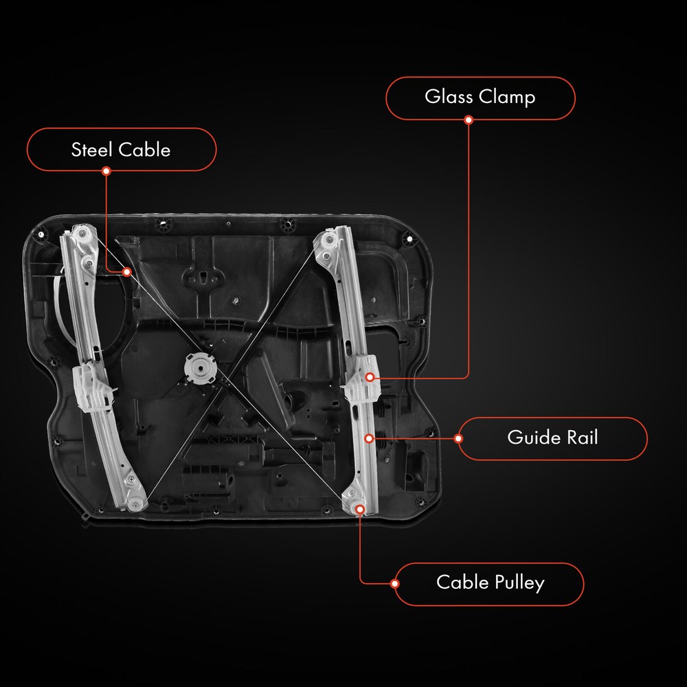 Window Regulator & Panel Front Right for Dodge Ram 1500 2500 2009-2012 w/o Motor