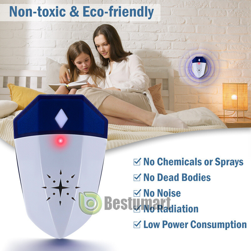 Ultrasonic Pest Insect Rodent Repeller Electronic Plug-In Mice Rat Cockroach Bug