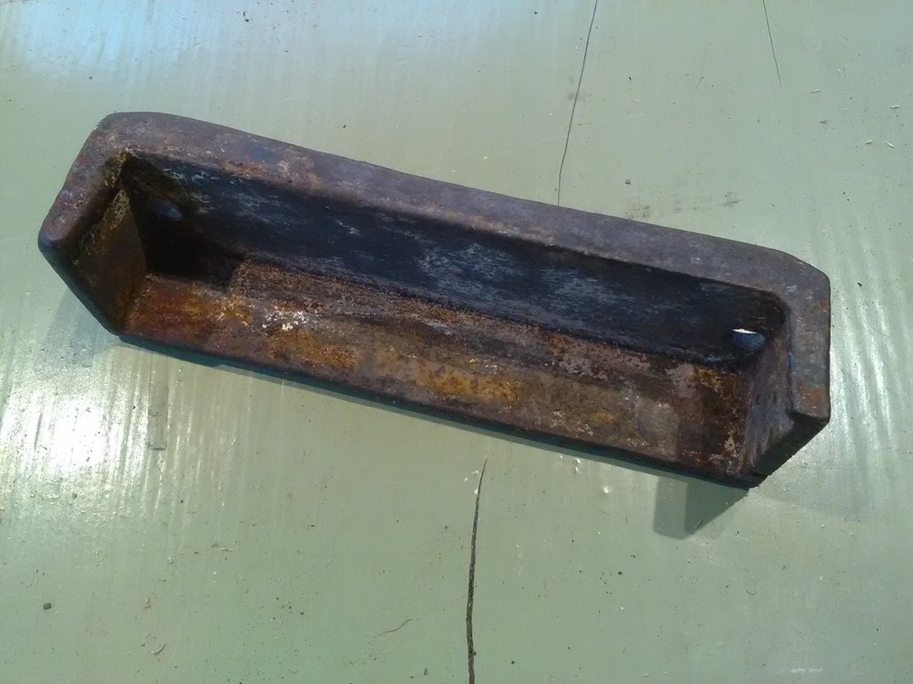 Antique Cast Iron Keep, Keeper for Rim Lock, 5 inch