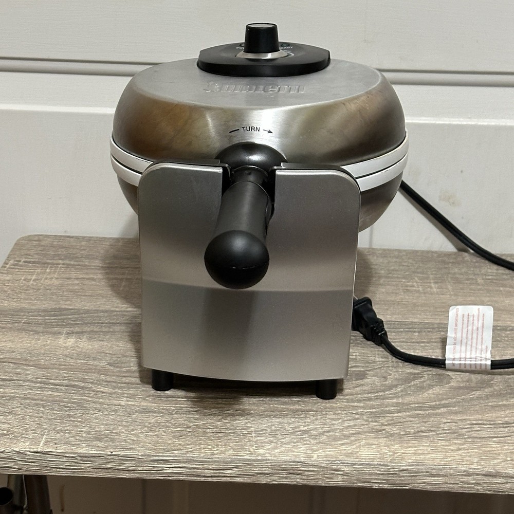 Bialetti Rotating Belgian Waffle Iron Maker TSK-2901BW Works!