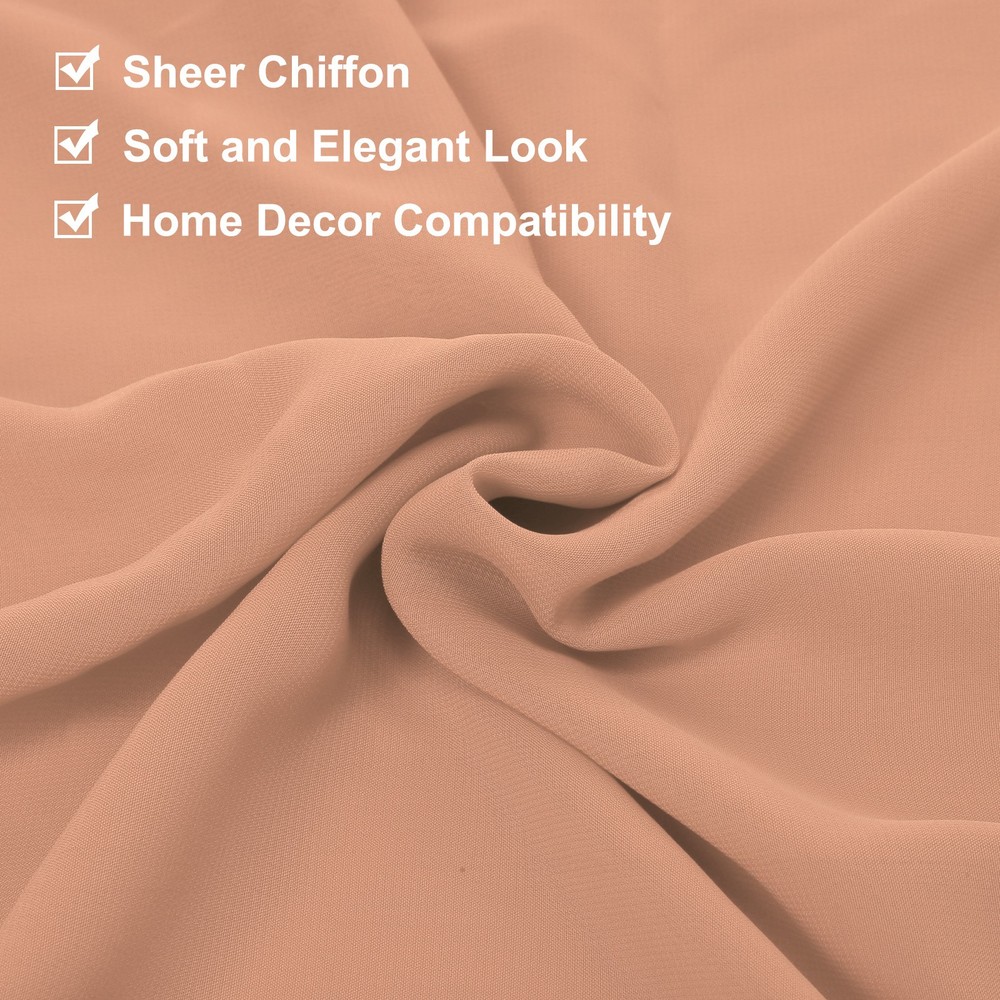 Rose Gold Chiffon Table Runner 27.5" x 118" Romantic Table Runner