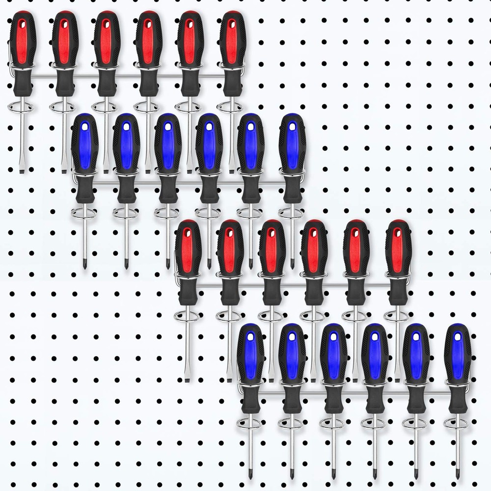 4 Pieces Pegboard Screwdriver Holders Peg Board Organizer Accessories Multi R...