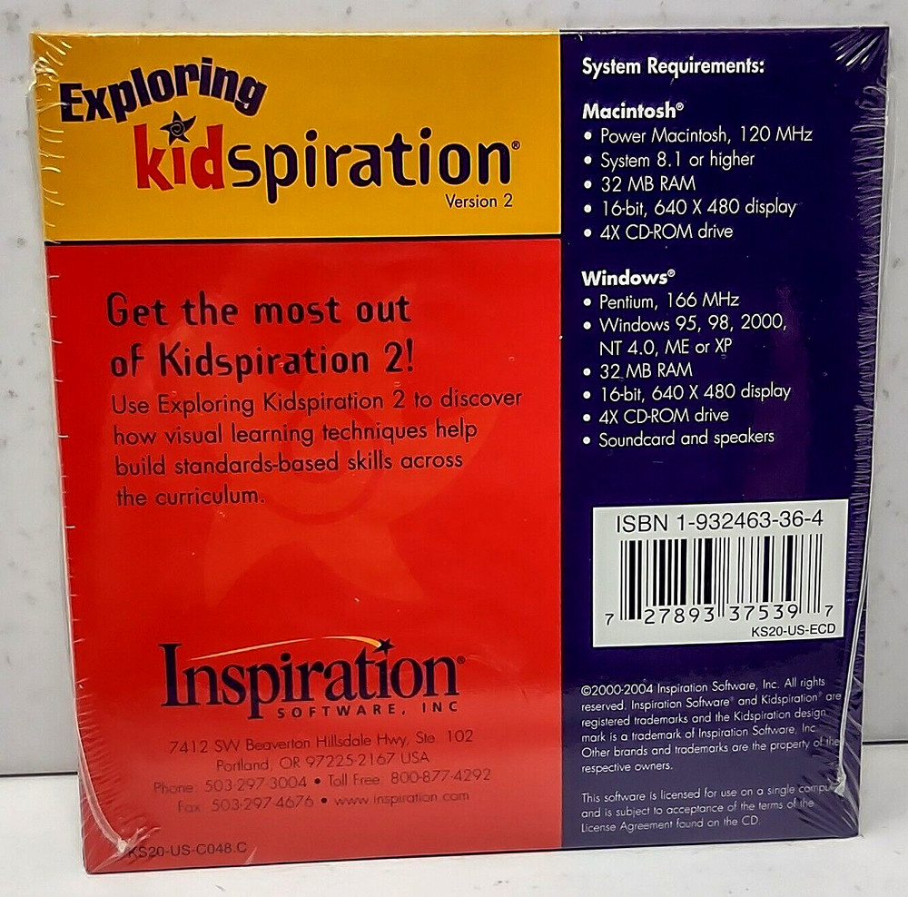 Exploring Kidspiration Interactive Training CD Digipak Sealed
