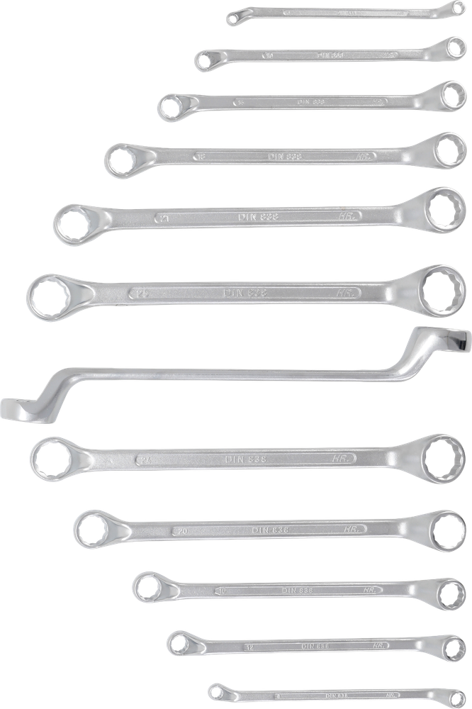 BGS - Double Ring Spanner Set, Deep Crank 6 - 32 mm, 12 Pcs - 1214