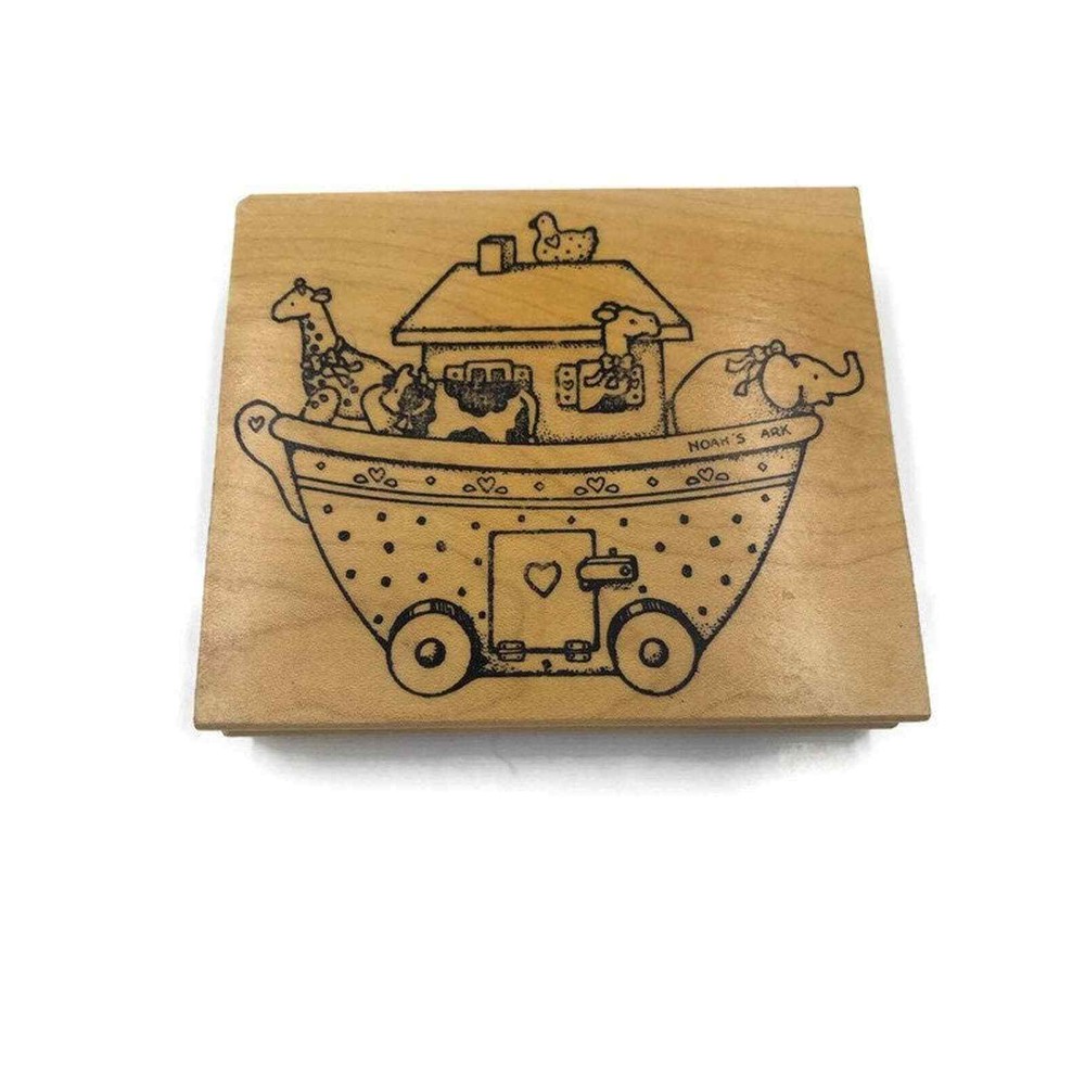 Noahs ark rubber stamp