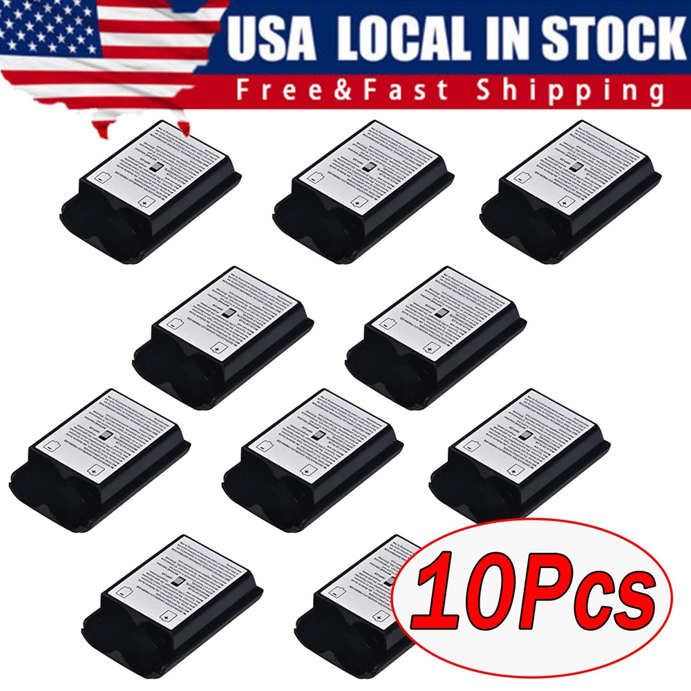 AA Battery Back Cover Case Shell Pack For Xbox 360 Wireless Controller Black Lot