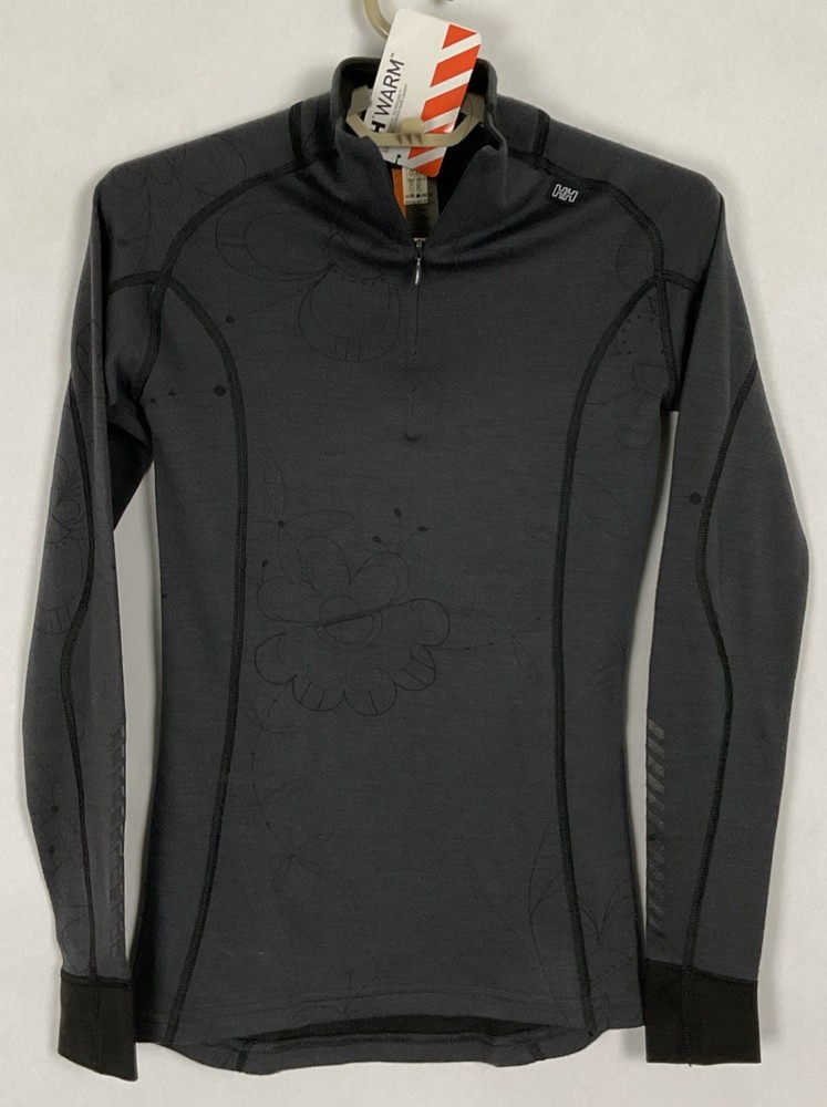 Helly Hansen NWT Womens Warm Freeze 1/2 Zip Base Layer Wool Pullover Small S New