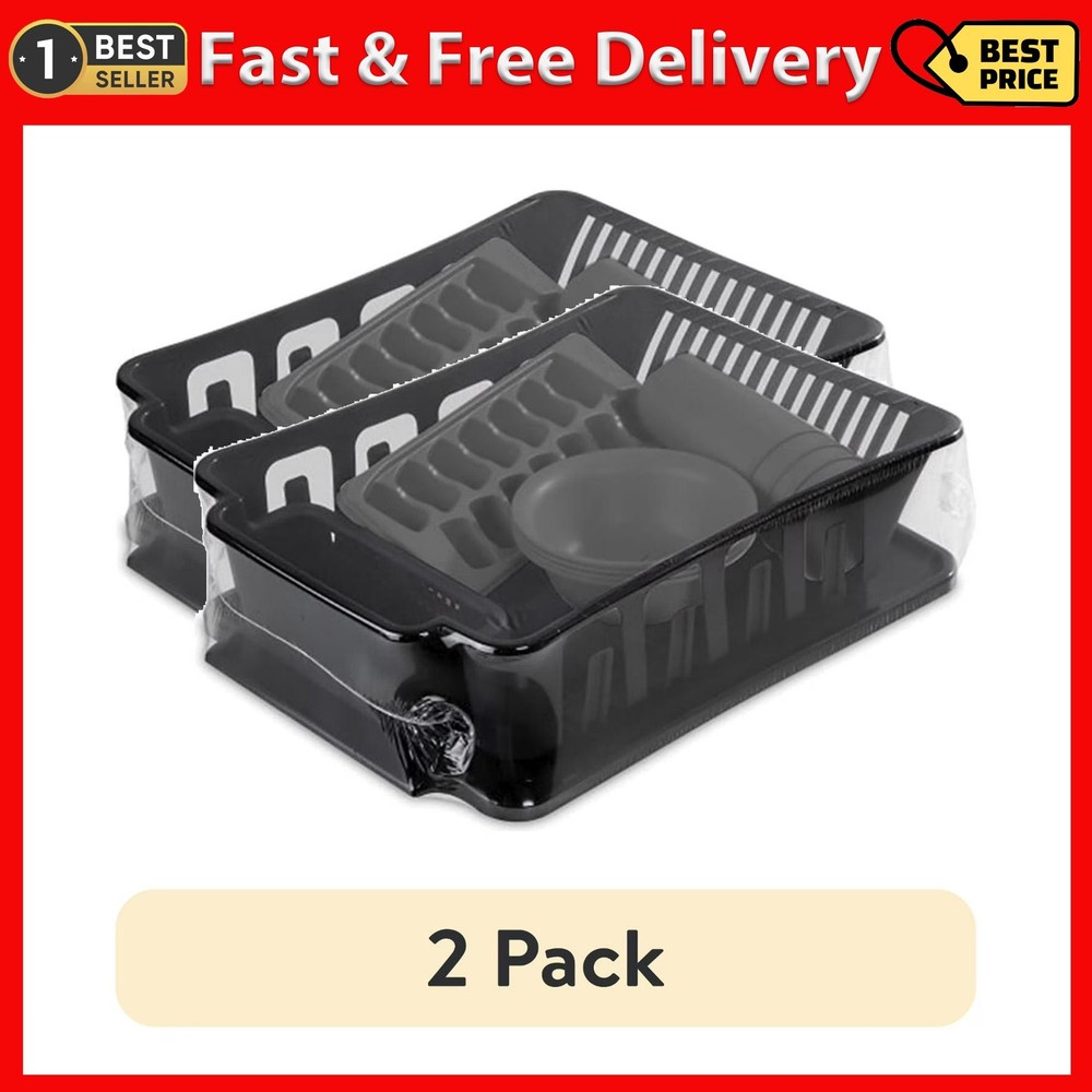 (2 Pack) Sterilite 12 Piece Kitchen Set, Includes Sinkset, Bowls,