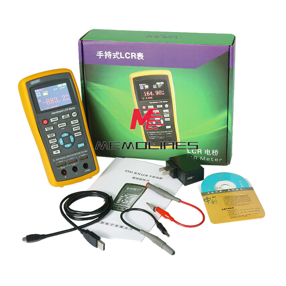 Handheld ET43 LCR Bridge Digital Capacitance Inductance Resistance Meter Tester