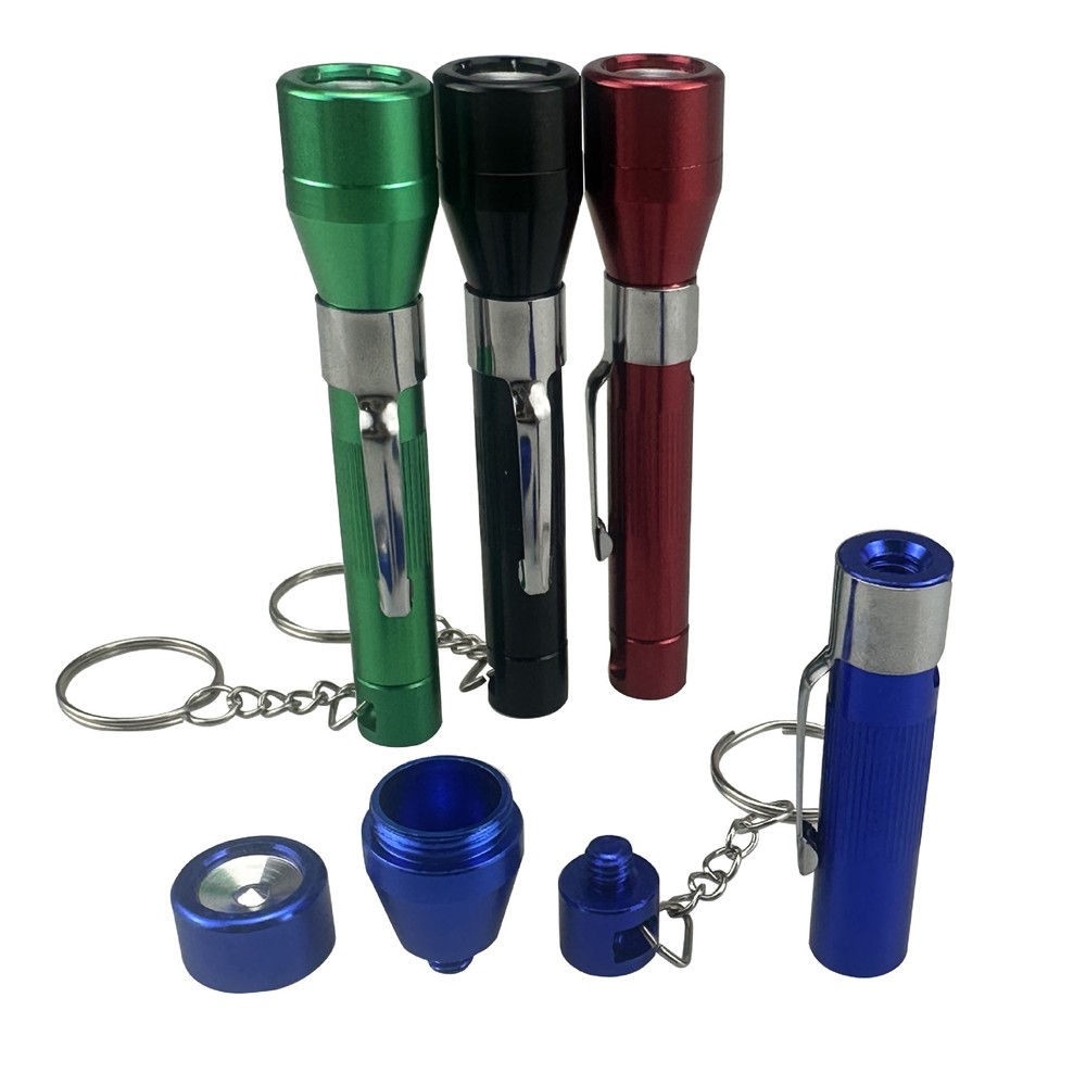 Creative Mini Flashlight Shaped Pipe Portable Detachable Metal Tobacco Pipe