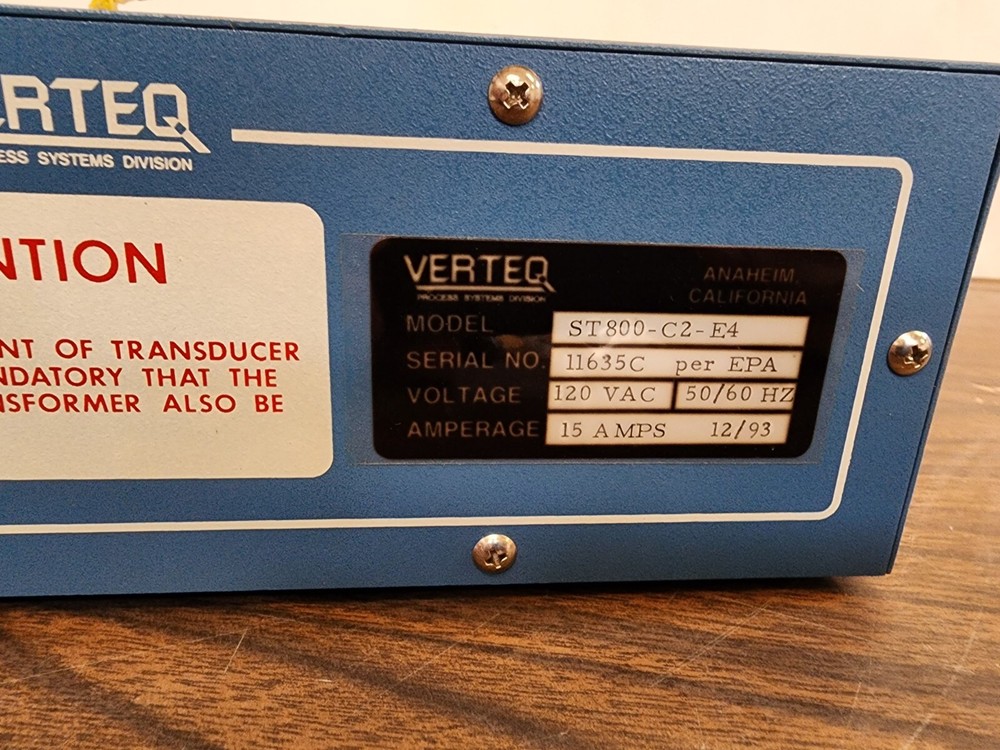 Verteq Process Systems ST800-C2-E4 RF Amplifier Working Surplus