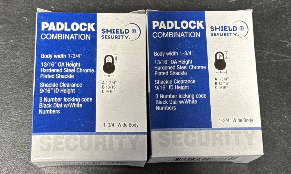 Wmu Shield Security Combination Padlock 2 PACK