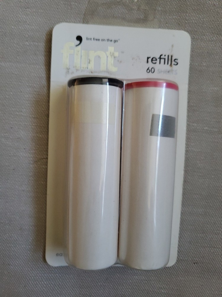 Flint Lint Roller Refills 2 Pack | Easy Peel / Extra Sticky | 60 Sheets