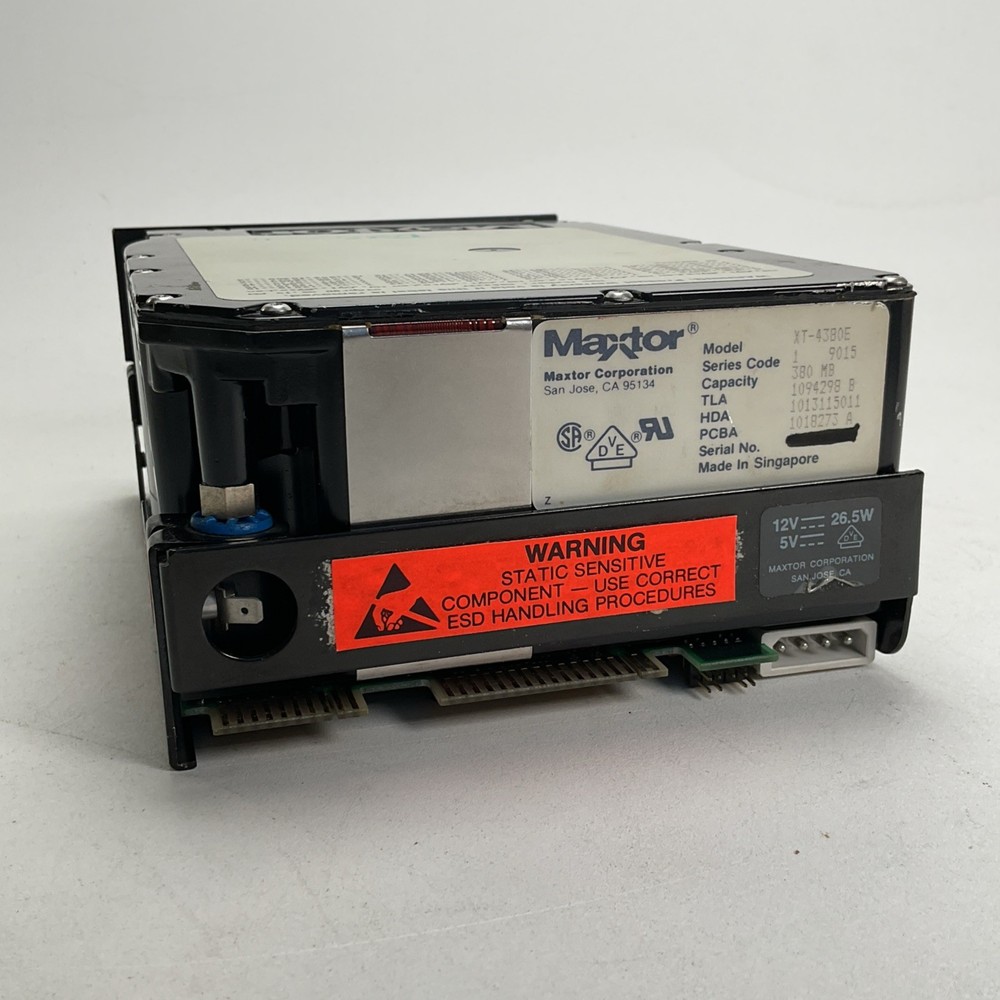 Maxtor 380 MB Hard Drive Model XT-43B0E Vintage Computing - Untested