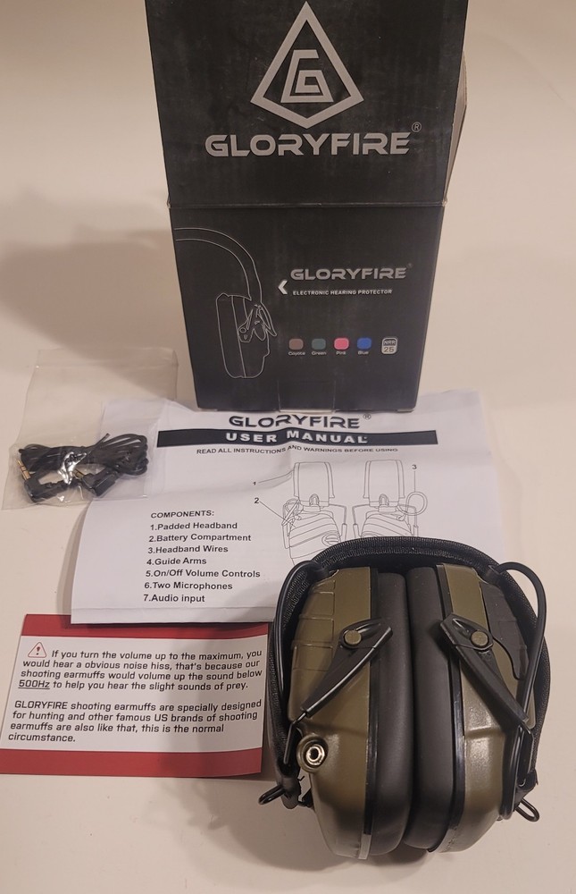 Gloryfire® Electronic Hearing Protector Shooting Ear Muffs - Noise Reduction