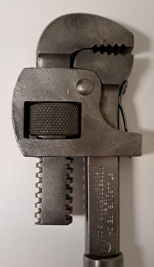 Vintage Stillson No. 8 Adjustable Monkey Wrench Morco Moore Drop Forging Tool Co
