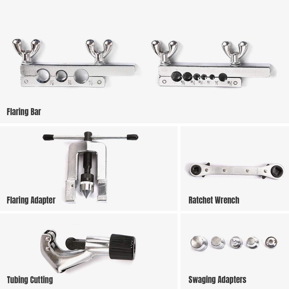 Single Flaring & Swaging Tool Kit for HVAC - 45° Copper Pipe Solutions