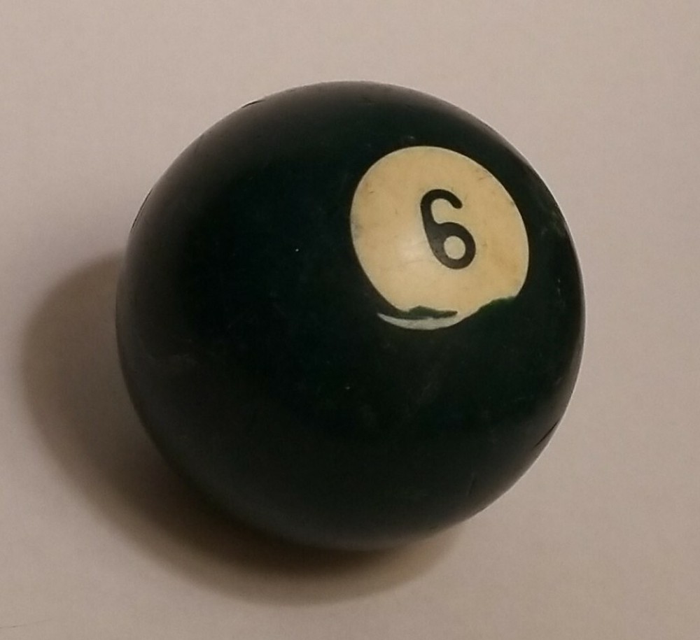 Vintage Bakelite Solid 6 Ball Billiard Pool Replacement 2 1/4" Standard Size