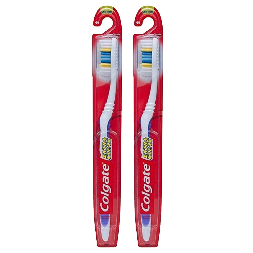 2-Pack New Colgate Extra Clean Full Head Toothbrush Medium, 1 Ea, 1 Count