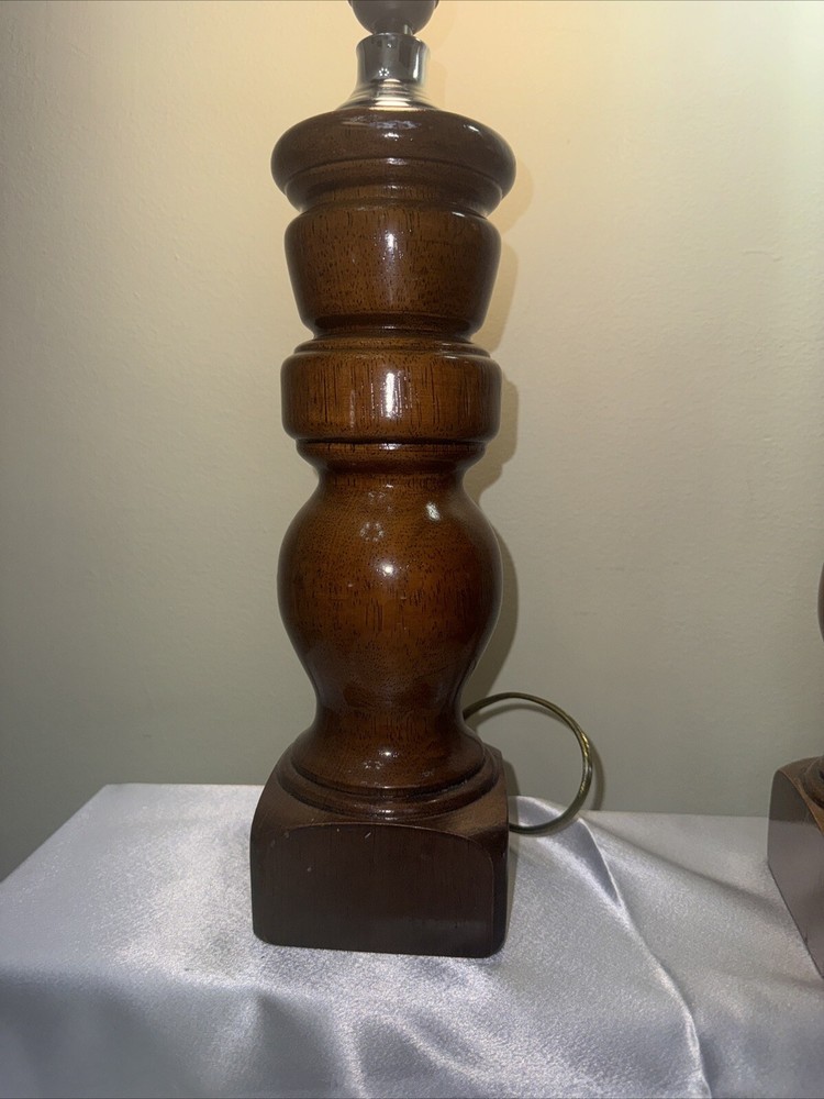 Vintage Retro MCM Wood Table Lamps