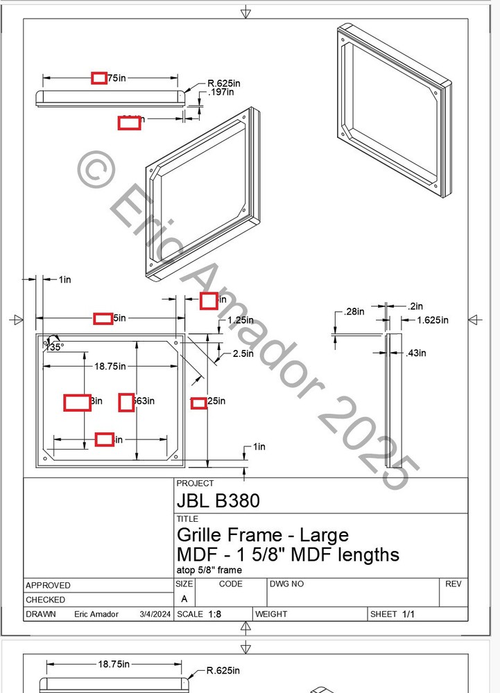 JBL B380 Subwoofer Cabinet Plans