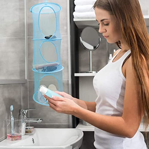 2pcs Hanging Mesh Storage Organizer Bag Foldable Space Saving Organizer with