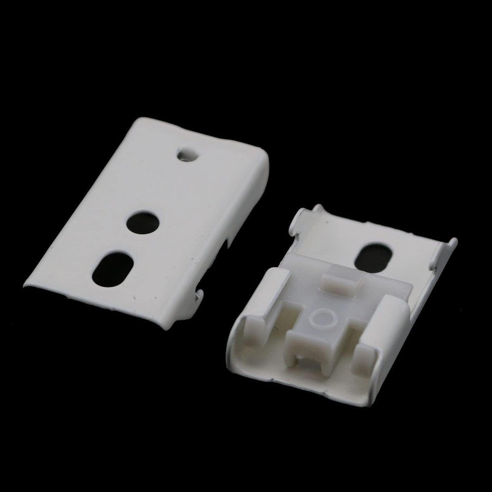 MEETOOT 12pcs Curtain Track Mounting Bracket White Ceiling Mount
