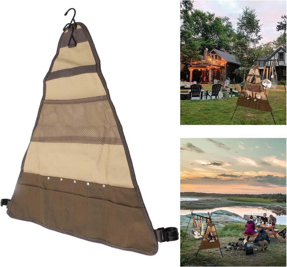 Multi-functional Camping Tableware Storage Bag Canvas